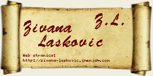 Živana Lasković vizit kartica